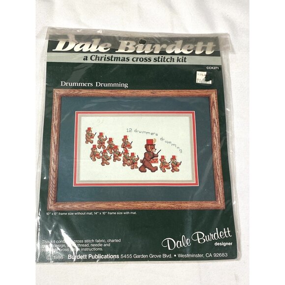 dale burdett drummers drumming bears cross stitch kit CCK271 - Picture 1 of 2